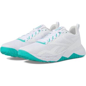 Reebok Women's NFX Trainer Sneaker, Footwear White/Black/Unleashed Green, 9