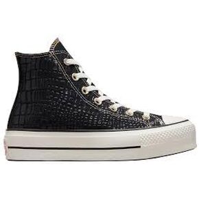 Converse Womens Glazed Chrome Chuck Taylor All Star Lift Hi Sneakers Size 8 Black/astrial Pine-Peach A06864C