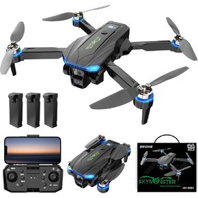Falcon 1 RC Drone,1080P HD Camera, Brushless Motor, Optical Flow Positioning, Low-Power/Remote Alarm, Real-Time Battery Display, for Childers and Adukts toys,Gift Box,3PC Battery