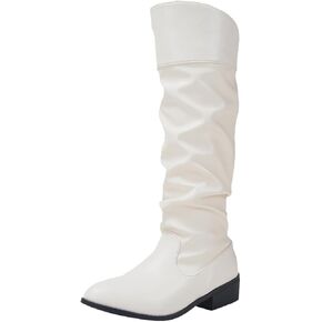 Ulalaza Women's Boots Western Cowboy Boots Mid Cowgirl Boots Block chunky kenel مطرزة الأزهار منتصف الكعب غير الرسمي بأحذية إشراق من فستان الإقلاع