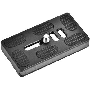 Aluminum Alloy Quick Release Plate with 1/4inch Screw Mount for Monopod Tripod Ball Head SLR Camera, Black(PU70)