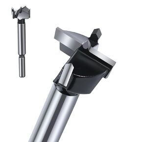 2-1/8"|54mm 2-Cutter Carbide Tipped Forstner Drill Bit, Wood Hole Cutter, Hard Wood and Plywood Compatible