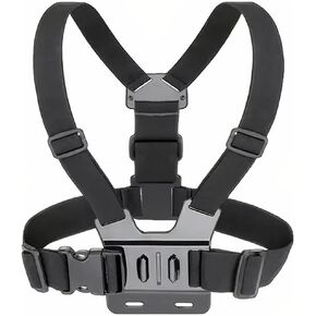 Chest Body Mount Harness with Straps and Holder for Phone and Video Action Cameras, Record Stable POV Clips and Vlogs