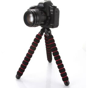FocusFoto Octopus Flexible Portable Tripod Stand 1/4'' 3/8'' Screw Mounting for Pentax Olympus Action Camera Digital DV DSLR Camera Large Size