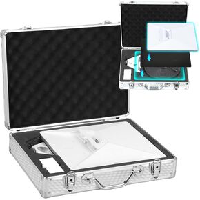 Starlink Mini Travel Case, Aluminum Alloy Siliver Starlink Mini Hard Case, Portable Starlink Mini Ourdoor Carrying case, Protective Case for Starlink Mini and Accessories