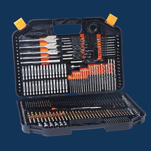 Carbide Drill Bit Set and Allen Wrench Hex Drill Bits Tool Kit Organizer for Cordless Drill Impact Drive Masonry Drill Bit Set (246PCS) in Kuwait