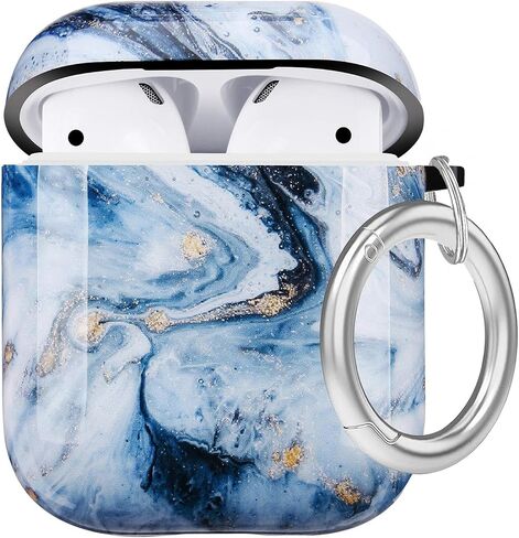 Airpods Case - LitoDream Camo Protective Hard Case Cover Skin Portable & Shockproof Women Girls Men with Keychain for Apple Airpods 2/1 Charging Case (Camouflage, Matted Surface) in Kuwait