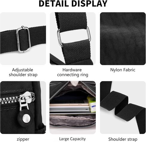 LassZone Womens Tote Bag Ladies Purse Satchel Shoulder Bags Roomy Hobo Handbags Lightweight Nylon Crossbody Bag for Women in Kuwait