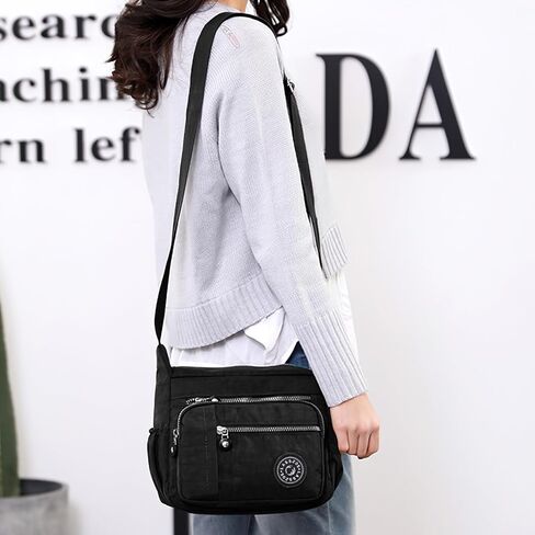 LassZone Womens Tote Bag Ladies Purse Satchel Shoulder Bags Roomy Hobo Handbags Lightweight Nylon Crossbody Bag for Women in Kuwait