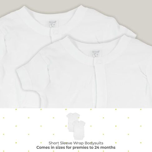 Spasilk baby-girls 2 Pack Cotton Short Sleeve Wrap Bodysuits in Saudi Arabia