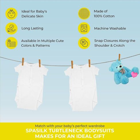 Spasilk baby-girls 2 Pack Cotton Short Sleeve Wrap Bodysuits in Saudi Arabia
