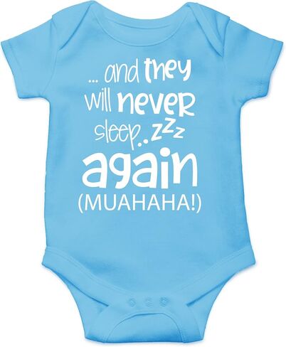CBTwear And They Will Never Sleep Again Muahaha - Baby Clothes - Funny Newborn Bodysuit Outfits for Boys and Girls in Kuwait
