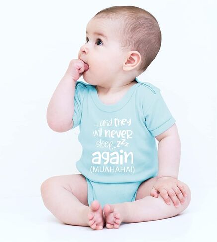 CBTwear And They Will Never Sleep Again Muahaha - Baby Clothes - Funny Newborn Bodysuit Outfits for Boys and Girls in Kuwait
