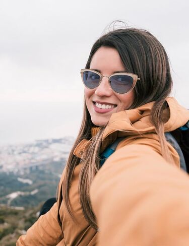 FAA'N 2024 Retro Big Frame Cat Eye Polarized Sunglasses Women with Spring Hinge(Black) in Kuwait