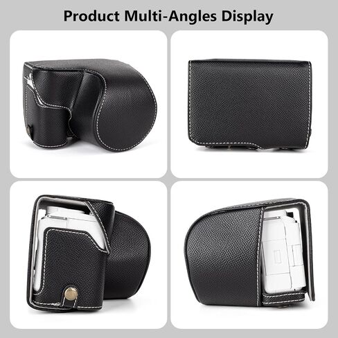 MUZIRI KINOKOO Camera Case for Sony ZV-E10 II, PU Leather Protective Case for Sony Alpha ZV-E10 II/ZVE10 II Camera with 16-50mm Lens - Removable Case with Shoulder Strap & Storage Pocket - Black in Kuwait