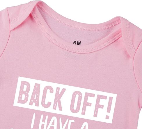 Back Off ! I Have a Crazy Grandpa and I'm Not Afraid To Use Him Baby Bodysuit Grandpa Bodysuit for Baby in Saudi Arabia