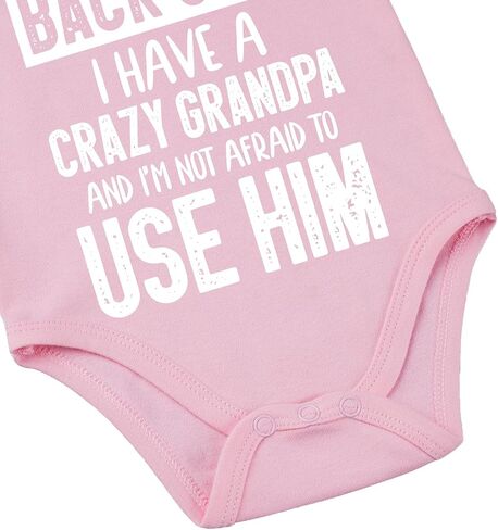 Back Off ! I Have a Crazy Grandpa and I'm Not Afraid To Use Him Baby Bodysuit Grandpa Bodysuit for Baby in Saudi Arabia