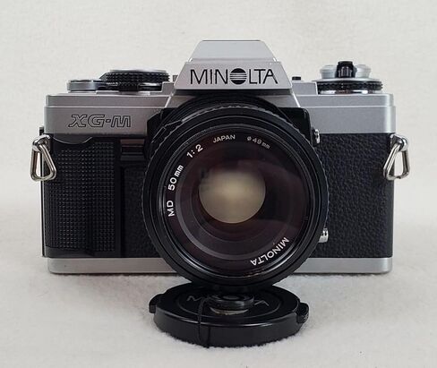 Minolta XG-M Manual Focus 35MM SLR Film Camera with Minolta MD mount Manual Focusing Zoom lens. Compatible with color and B&W film manual & auto shutter options (Renewed) in Saudi Arabia