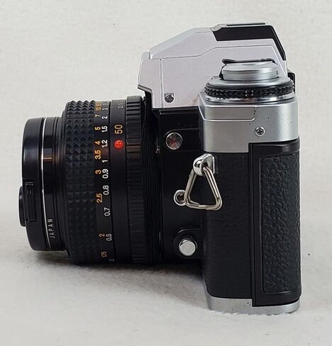 Minolta XG-M Manual Focus 35MM SLR Film Camera with Minolta MD mount Manual Focusing Zoom lens. Compatible with color and B&W film manual & auto shutter options (Renewed) in Saudi Arabia