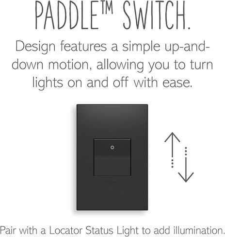 Legrand adorne 15A 1 or 3-Way Paddle Switch with Matching Wall Plate, Graphite Finish, 12-Pack, ASPD1532G4WP-12PK in Saudi Arabia