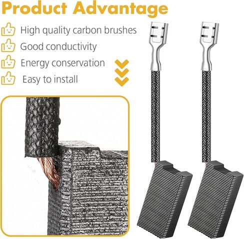 2 حزمة فرش محرك الكربون متوافقة مع DW718 DWS780 DW717 MITER أجزاء منشار الأجزاء استبدال الفرش in Kuwait