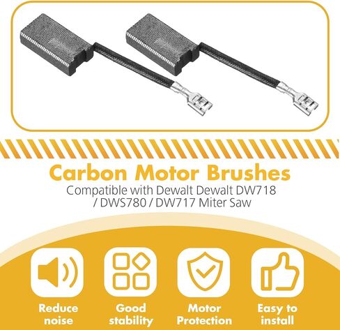 2 حزمة فرش محرك الكربون متوافقة مع DW718 DWS780 DW717 MITER أجزاء منشار الأجزاء استبدال الفرش in Kuwait