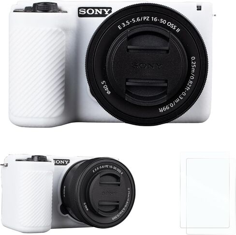 علبة حماية سيليكون ريبي لـ Sony Alpha ZV-E10 II مع حامي شاشة 2pcs ، حالة كاميرا ZV-E10II خفيفة الوزن لـ Sony ZV-E10 II Case in Kuwait