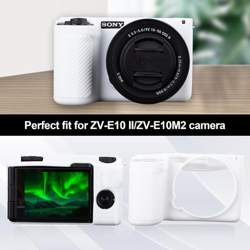 علبة حماية سيليكون ريبي لـ Sony Alpha ZV-E10 II مع حامي شاشة 2pcs ، حالة كاميرا ZV-E10II خفيفة الوزن لـ Sony ZV-E10 II Case in Kuwait