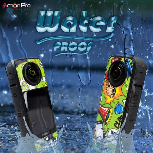 Insta 360 X3 Camera Waterproof Skin Compatible with Insta 360 X3 Action Camera (Black Magic) in Kuwait