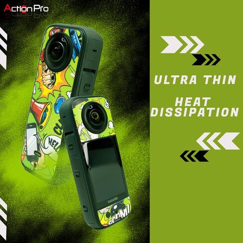 Insta 360 X3 Camera Waterproof Skin Compatible with Insta 360 X3 Action Camera (Black Magic) in Kuwait