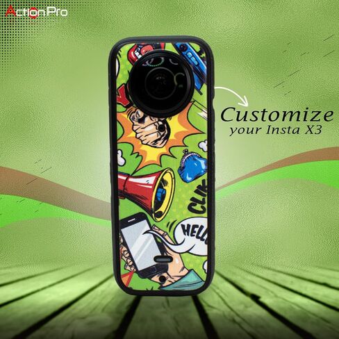 Insta 360 X3 Camera Waterproof Skin Compatible with Insta 360 X3 Action Camera (Black Magic) in Kuwait