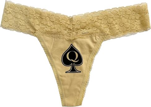 Queen of Spades Cotton and Lace Thong Panty QoS in Saudi Arabia