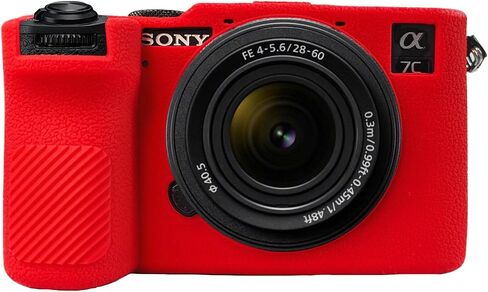 Easy Hood Camera Case for Sony Alpha 7C II A7C II A7CII A7CR Digital Camera, Lightweight Soft Silicone Cover, Anti-Scratch Protective Camera Body Skin Case (Black) in Kuwait