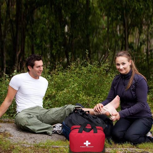 حقيبة Aoutacc المدمجة للإسعافات الأولية الفارغة، حقيبة إسعافات أولية خفيفة الوزن من النايلون للطوارئ في المنزل والمكتب والسيارة والخارج والقوارب والتخييم والمشي لمسافات طويلة (حقيبة فقط) in Kuwait