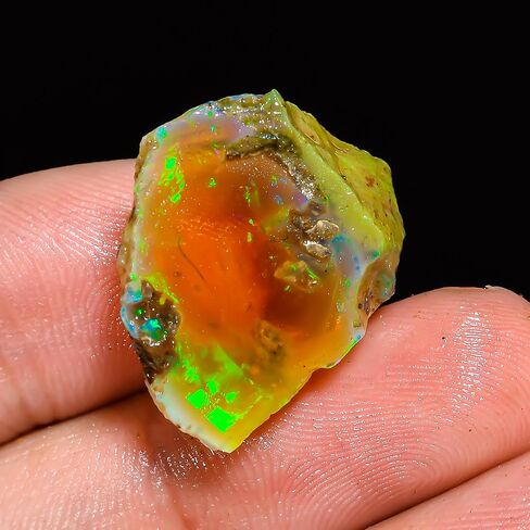 Natural Ethiopian Opal Rough Gems - 6.2 Carat- Quality Stone Jumbo Fire Ethiopian Raw Crystal Rock Gemstone for Jewelry Making, Wire Wrapping, in Saudi Arabia