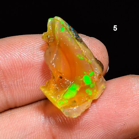 Natural Ethiopian Opal Rough Gems - 6.2 Carat- Quality Stone Jumbo Fire Ethiopian Raw Crystal Rock Gemstone for Jewelry Making, Wire Wrapping, in Saudi Arabia