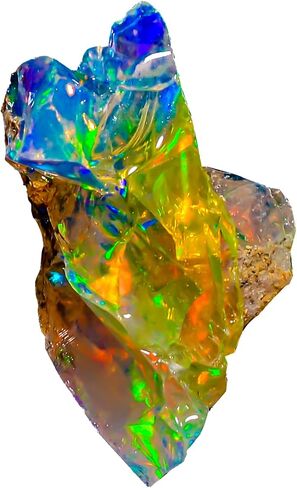 Natural Ethiopian Opal Rough Gems - 6.2 Carat- Quality Stone Jumbo Fire Ethiopian Raw Crystal Rock Gemstone for Jewelry Making, Wire Wrapping, in Saudi Arabia