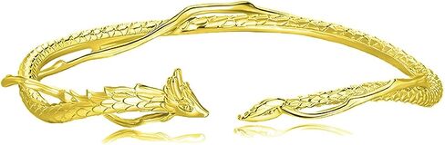 CAIYUNELEX Dragon Bracelet Women, Dragon Jewelry for Women, Dragon Bracelet for Girls, Lucky Bracelets for Women Dragon Gift. Cuff Bracelet for Women, Adjustable Size. Dragon Jewelry Gift. in Saudi Arabia