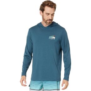 O'NEILL Mens Trvlr Upf Hooded L/s Long Sleeve Pullover, Heather Navy, M