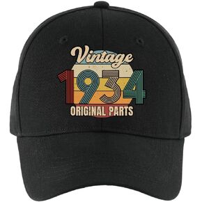 Pishovi Vintage 1944 Original Parts Funny Baseball Cap, 80th Birthday Vintage Baseball Adjustable Caps for Men, 80th Birthday Retirement Gifts for Men Women, 80 Years Old Gifts for Men Women Black