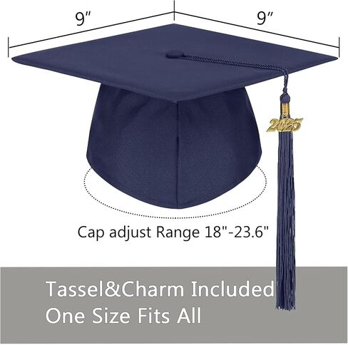 TOONRAIN Graduation Gown Cap Matte Graduation Costume Gown Tassel Set Graduation Clothes and Stole for High School & Bachelor in Kuwait