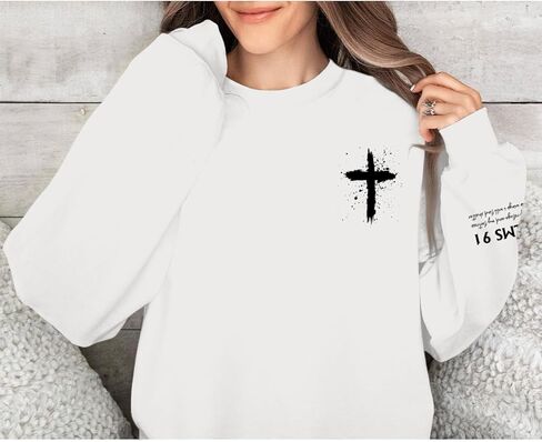 Women Christian Sweatshirt Psalms 91 Jesus Hoodie Religious Faith God Shirt Bible Verse Inspirational Pullover Tops in Saudi Arabia