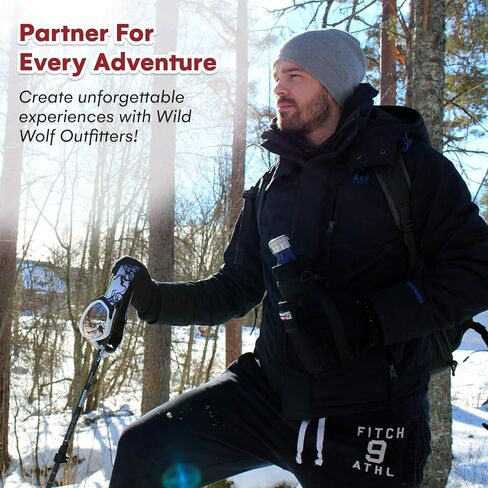 Wild Wolf Outfitters - أفضل حامل لزجاجات المياه رقم 1 لزجاجات سعة 25 أونصة - يمكنك حمل القارورة وحمايتها وعزلها باستخدام هذا الحامل من الدرجة العسكرية المزود بجيبين وحزام كتف مبطن قابل للتعديل. in Kuwait