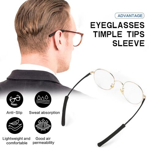 Eyeglasses Ear Cushions for Glasses Ear Cushion for Glasses Behind Ears Eye Glasses Ear Grippers Soft Knitting Cotton Eyeglasses Temple Tips Sleeve Glasses Arm Cushion Anti Slip in Kuwait