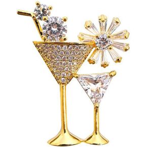 KAMRESH Alloy Pins Sets Cute Cartoon Wine Beer Coffee Juice Brooches for Clothing Bags Backpacks Jackets Hat Jewelry DIY Accessories