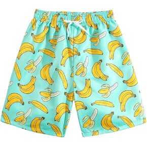 Floerns Boy's Patchwork Drawstring Waist Printed Summer Boho Track Shorts in Kuwait