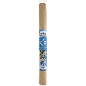 Essentials By Leisure Arts Aida Cloth, 14 Count, 15" x 18", Taupe Cross Stitch Fabric for Embroidery, Cross Stitch, Machine Embroidery and Needlepoint