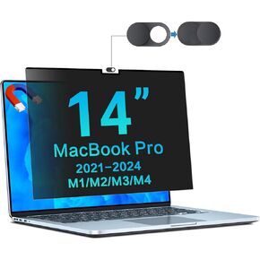 STARY Magnetic Privacy Screen for MacBook Pro 14 Inch (M1/M2/M3) | Anti-Glare Blue Light Filter | Matte & Glossy | Fits A2442, A2779, A2918, A2992