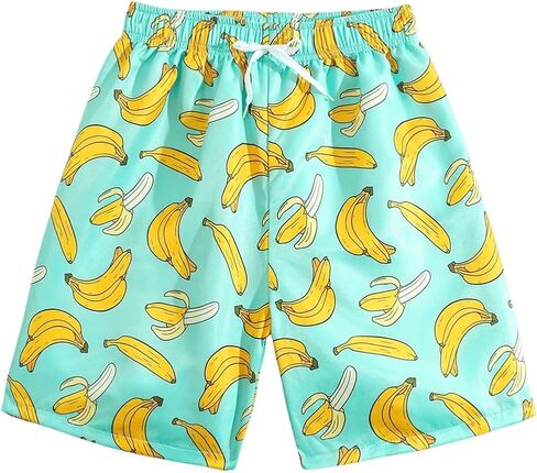 Floerns Boy's Patchwork Drawstring Waist Printed Summer Boho Track Shorts in Kuwait