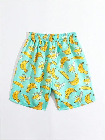 Floerns Boy's Patchwork Drawstring Waist Printed Summer Boho Track Shorts in Kuwait